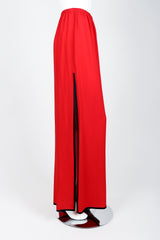 Vintage Yves Saint Laurent YSL Side Slit Palazzo Pant on Mannequin side 1 at Recess
