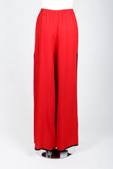 Vintage Yves Saint Laurent YSL Side Slit Palazzo Pant on Mannequin back at Recess