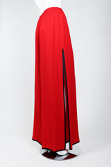 Vintage Yves Saint Laurent YSL Side Slit Palazzo Pant on Mannequin side at Recess