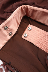 Recess Los Angeles Vintage Zandra Rhodes Artistic Painted Textile Screen Print Chiffon Dress