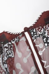 Recess Los Angeles Vintage Zandra Rhodes Artistic Painted Textile Screen Print Chiffon Dress