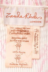 Recess Los Angeles Vintage Zandra Rhodes Coral Pleated Wrap Top Vest Jacket