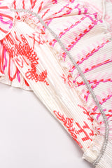 Recess Los Angeles Vintage Zandra Rhodes Coral Pleated Wrap Top Vest Jacket