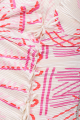 Recess Los Angeles Vintage Zandra Rhodes Coral Pleated Wrap Top Vest Jacket