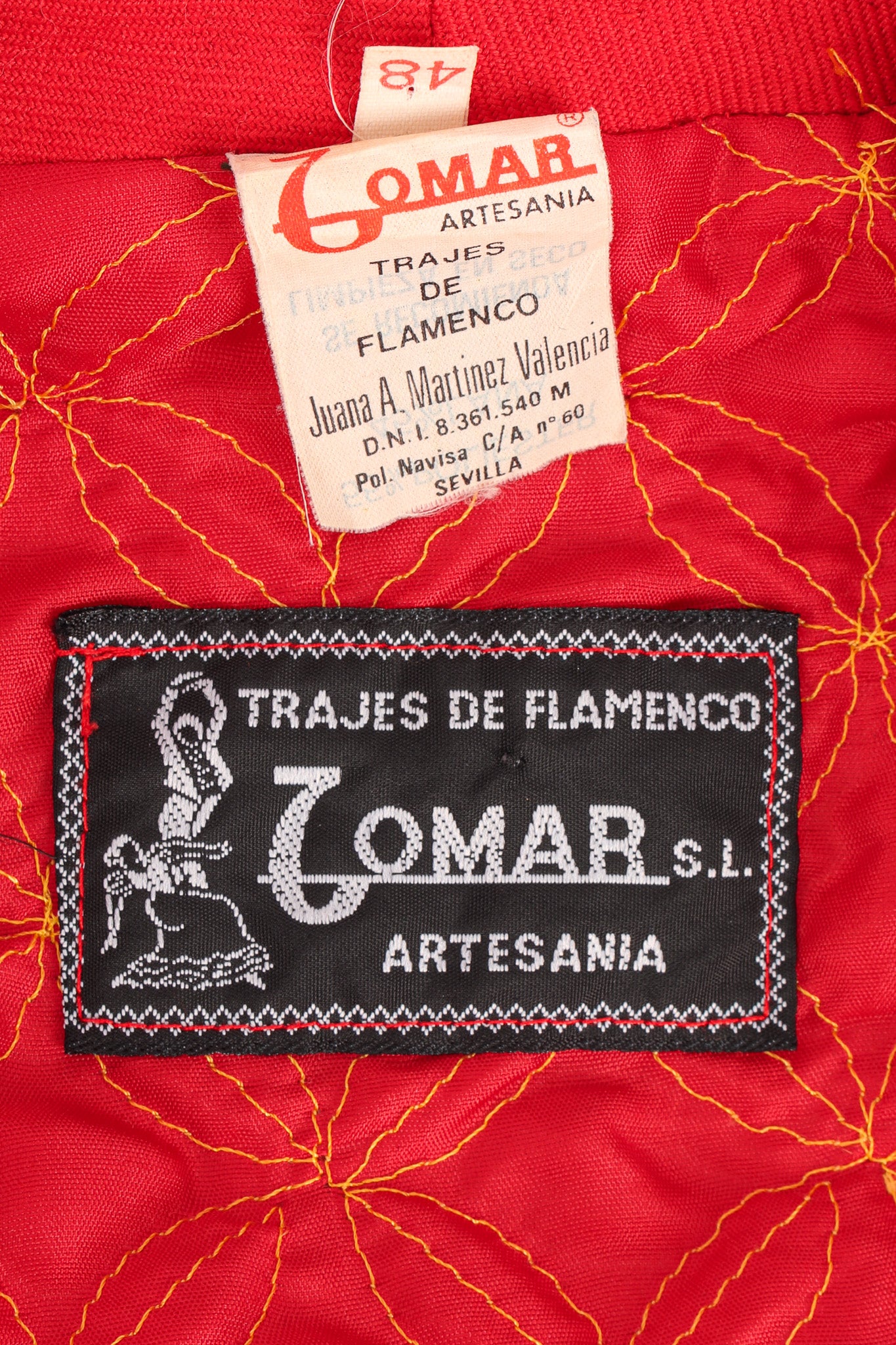 Vintage Zomar Artesania Flamenco Jacket & Skirt Wool Set tags @ Recess LA