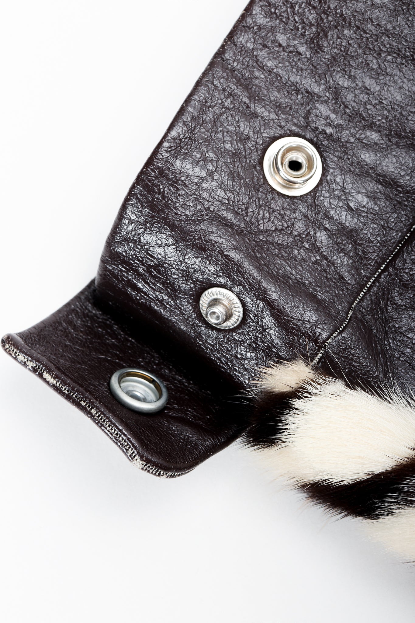 Vintage Zoo Furs Chevron Mink Fur Jacket sleeve cuff detail