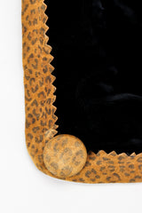 Vintage Zuzka Velvet Patchwork Shawl Collar Button Detail