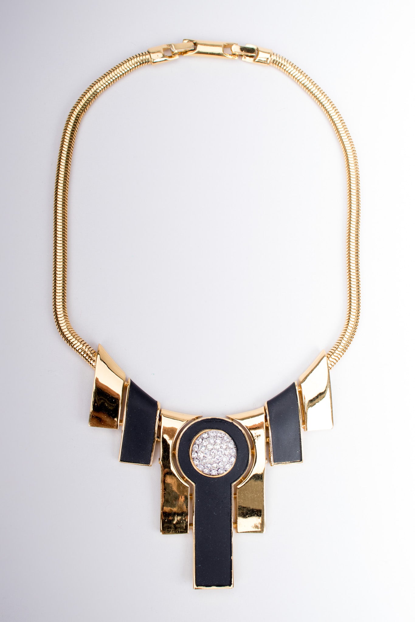 Trifari Art Deco Geometric Empire Collar Necklace