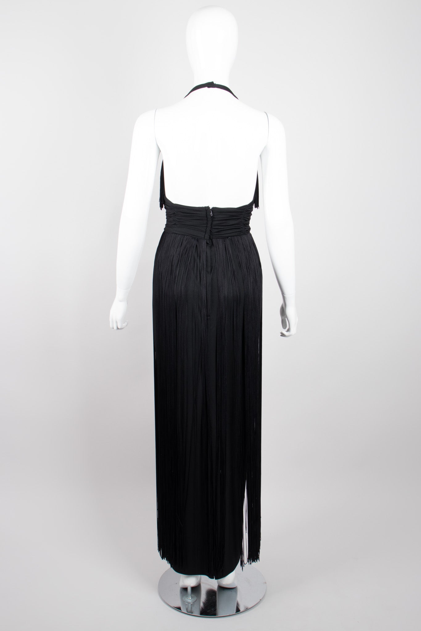 Lilli Diamond Vintage Halter Fringe Dress