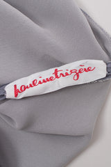 Pauline Trigere Vintage Layered Misty Silk Charmeuse Belted Dress