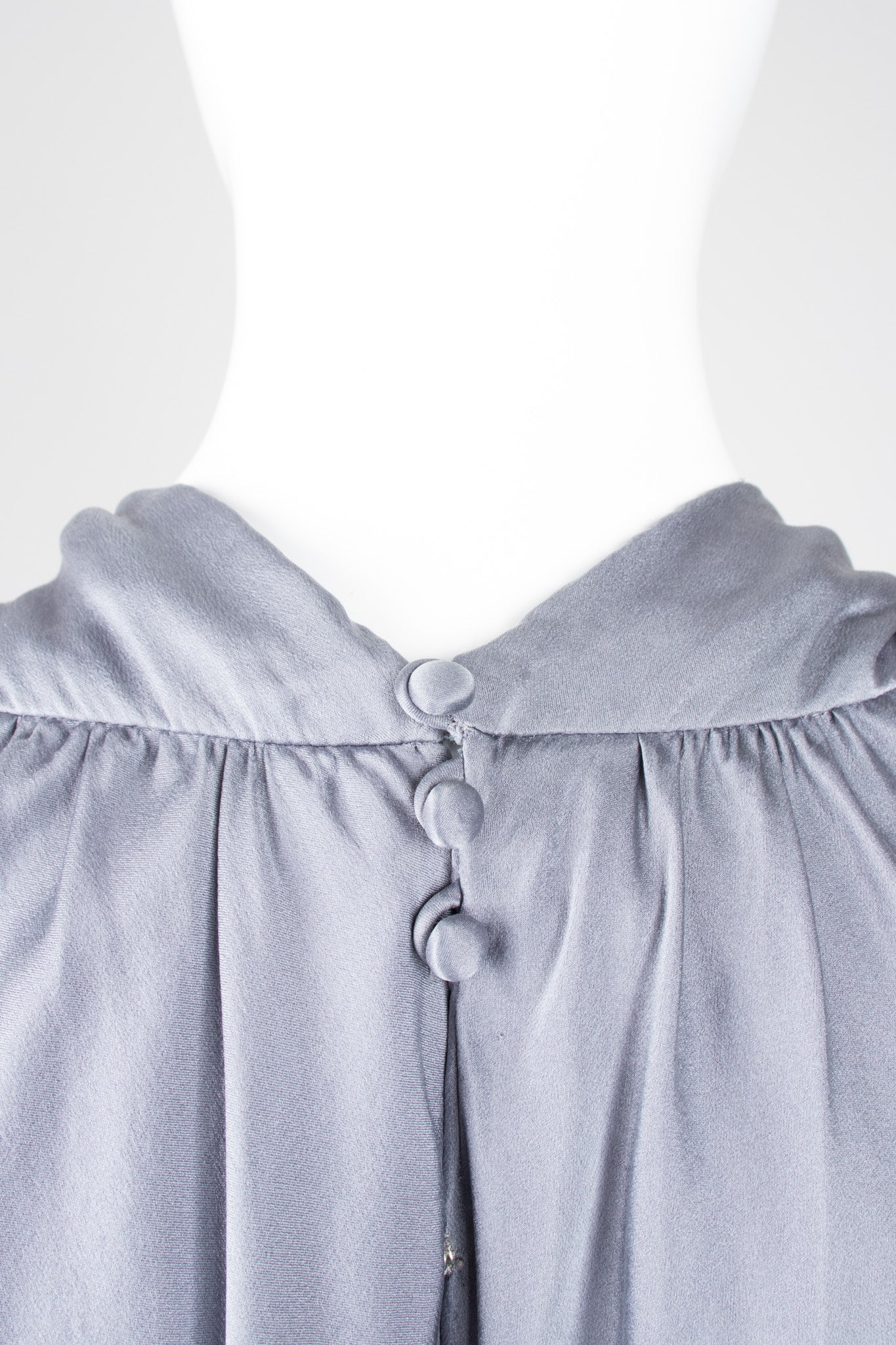 Pauline Trigere Vintage Layered Misty Silk Charmeuse Belted Dress