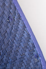 Cora Jacobs Midnight Blue Shell Straw Envelope Clutch Purse