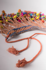 Ethnic Macrame Clay Bead Waterfall Bib Necklace