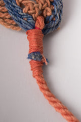 Ethnic Macrame Clay Bead Waterfall Bib Necklace