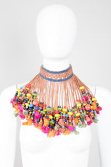 Ethnic Macrame Clay Bead Waterfall Bib Necklace
