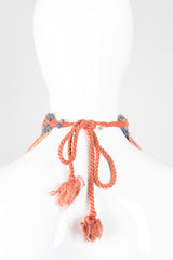 Ethnic Macrame Clay Bead Waterfall Bib Necklace