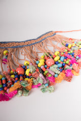 Ethnic Macrame Clay Bead Waterfall Bib Necklace