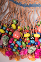 Ethnic Macrame Clay Bead Waterfall Bib Necklace