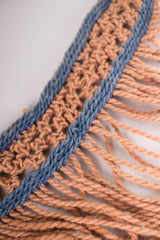 Ethnic Macrame Clay Bead Waterfall Bib Necklace