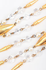 Recess Los Angeles Designer Consignment Vintage Beaded Spike Drop Chandelier Earrings