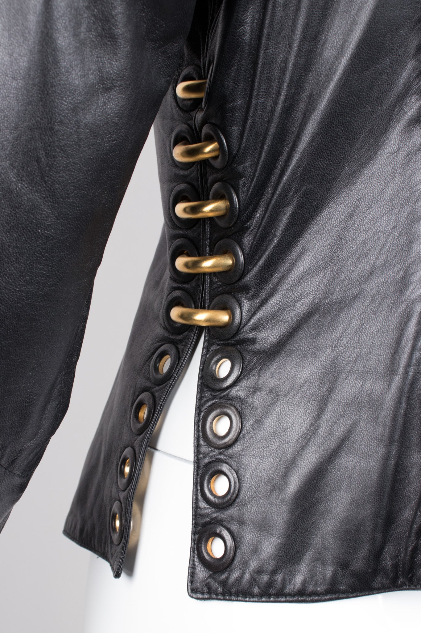 Gianfranco Ferre African Embellished Leather Jacket