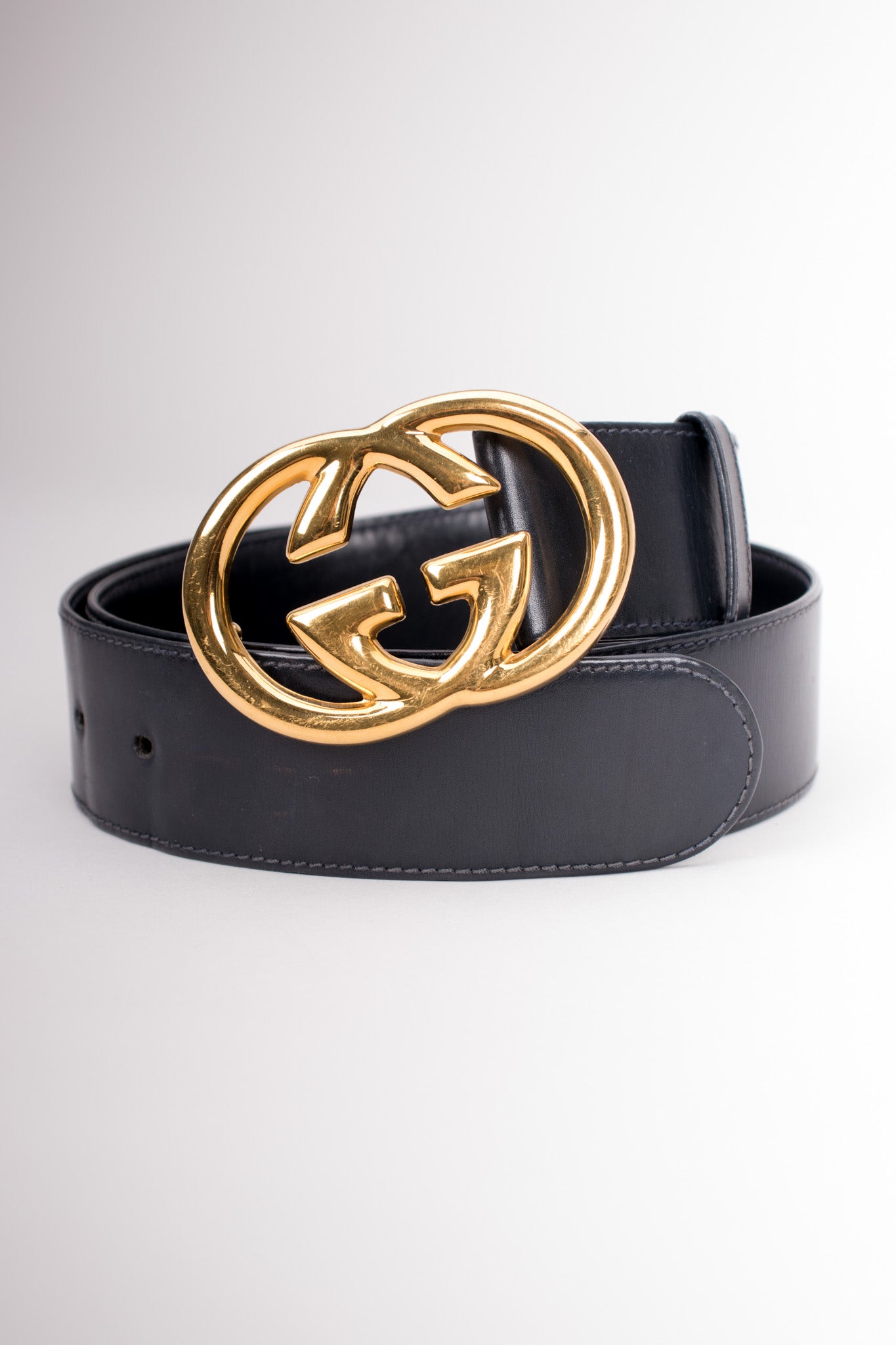 Vintage Gucci 1970 1980 Interlocking GG Logo Suede Belt – Recess
