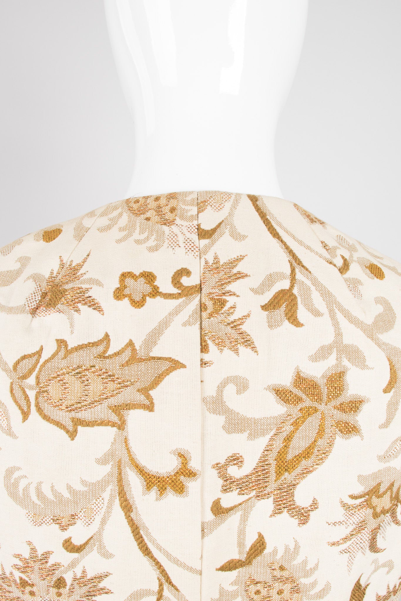 Vintage Junior Sophisticates Rockstar Gold Floral Brocade Vest & Pant Set Recess Los Angeles LA
