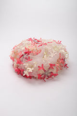 Recess Los Angeles Vintage Miss Dior Created By Christian Dior Mesh Tulle Flower Turban Hat