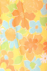 Recess Los Angeles Vintage Yellow Floral Chiffon Wide Leg Jumpsuit