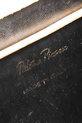 Recess Los Angeles Vintage Paloma Picasso Rare Purple Orange Color Block Hard Side Fabric Purse