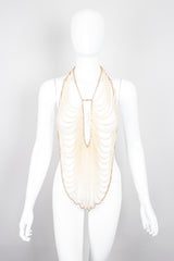 Pearl Chain Body Chain Collar Wedding Bridal Capelet