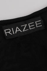 Riazee Sheer Beaded Shift Gown