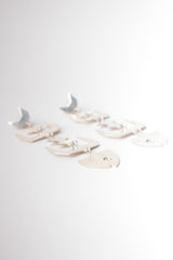 Mexican 950 Silver Fishbone Earrings