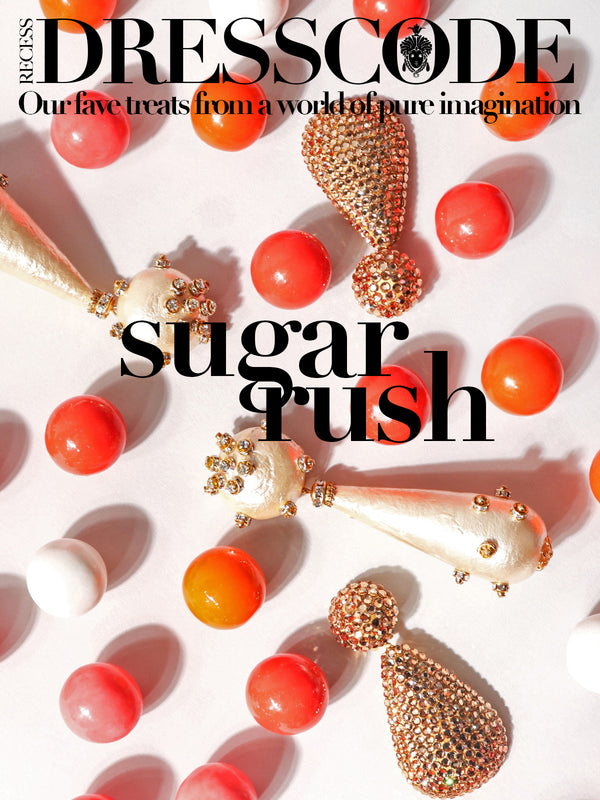 Recess Los Angeles Vintage Designer Consignment Dress Code Candy Crush Sugar Rush Bijoux Francoise Montague Macaron Earrings  Richard Kerr Crystal Earrings Gumballs