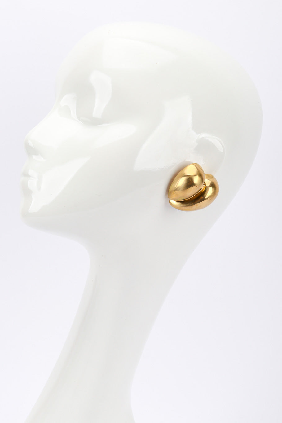 Vintage Steve Vaubel Abstract Heart Earrings on mannequin @Recessla