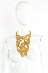 Vintage bib necklace on white background on mannequin @recessla