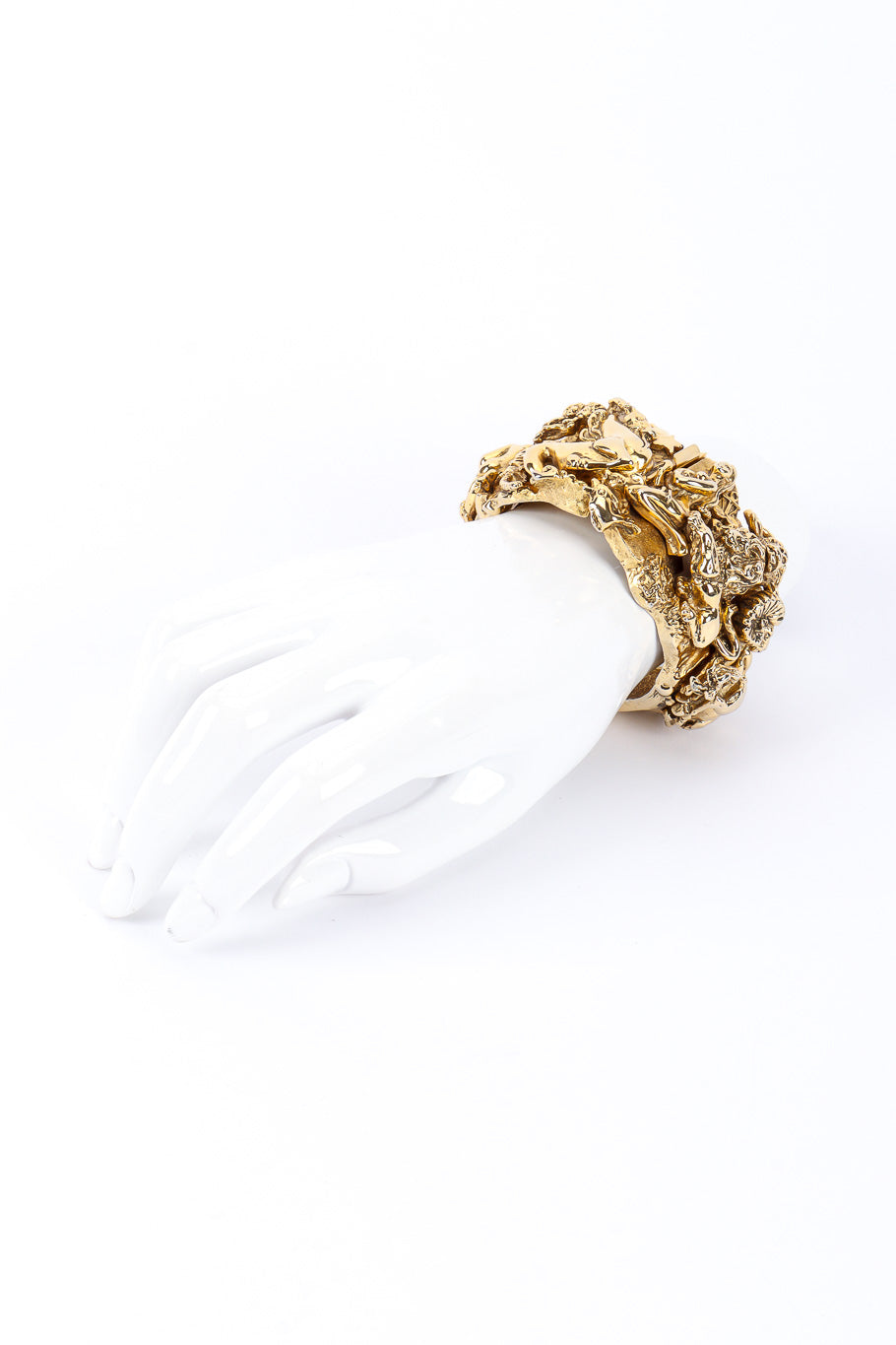 Vintage Tortolani Sculpted Zodiac Cuff Bracelet II on mannequin @Recessla