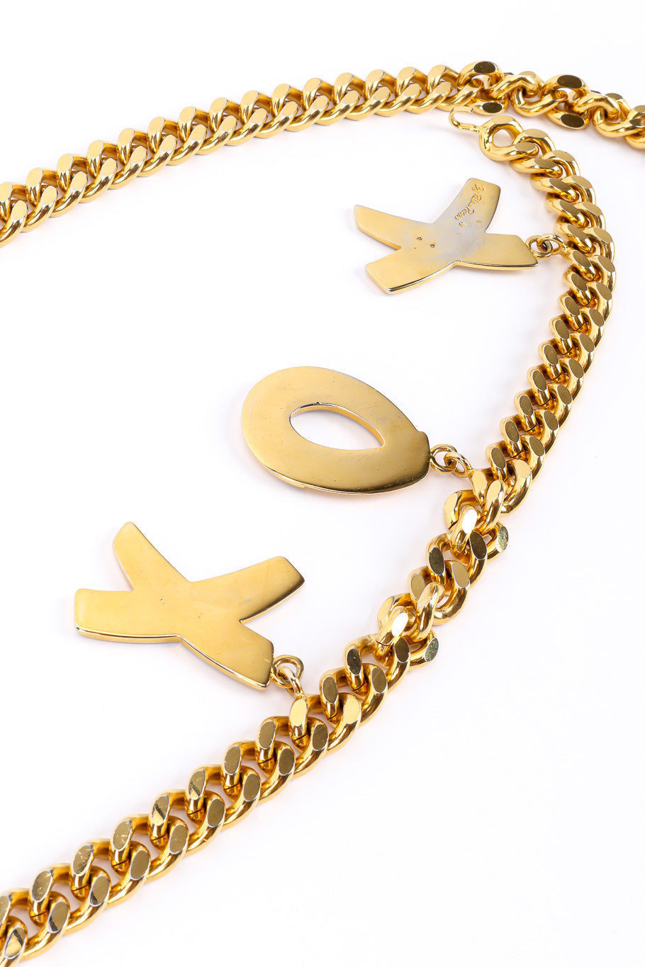 XOXO charm belt by Paloma Picasso on white background back of charms @recessla