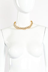 Vintage Napier Crystal Marquise Collar Necklace on mannequin @Recessla