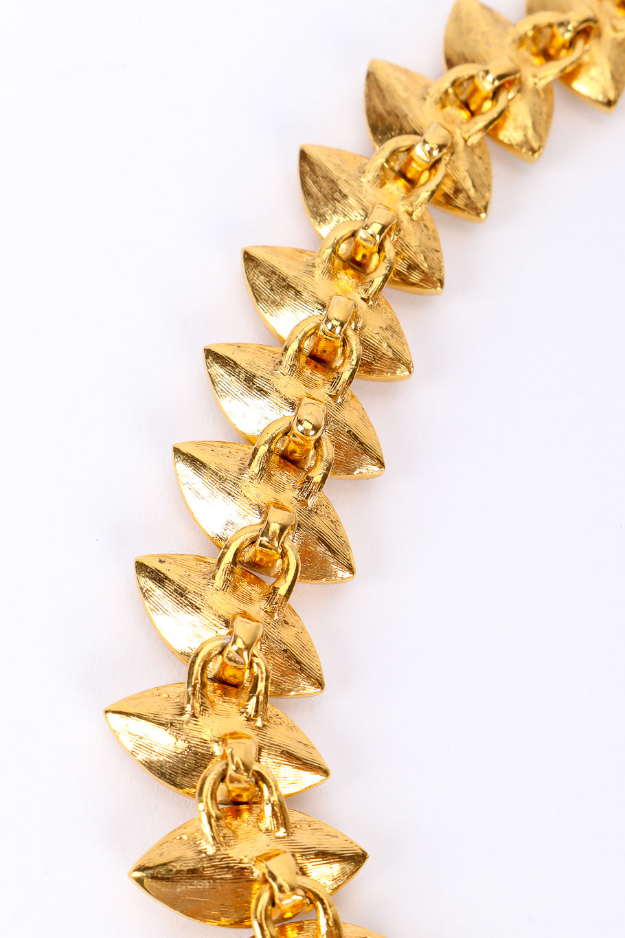 Vintage Napier Crystal Marquise Collar Necklace backside closeup @Recessla