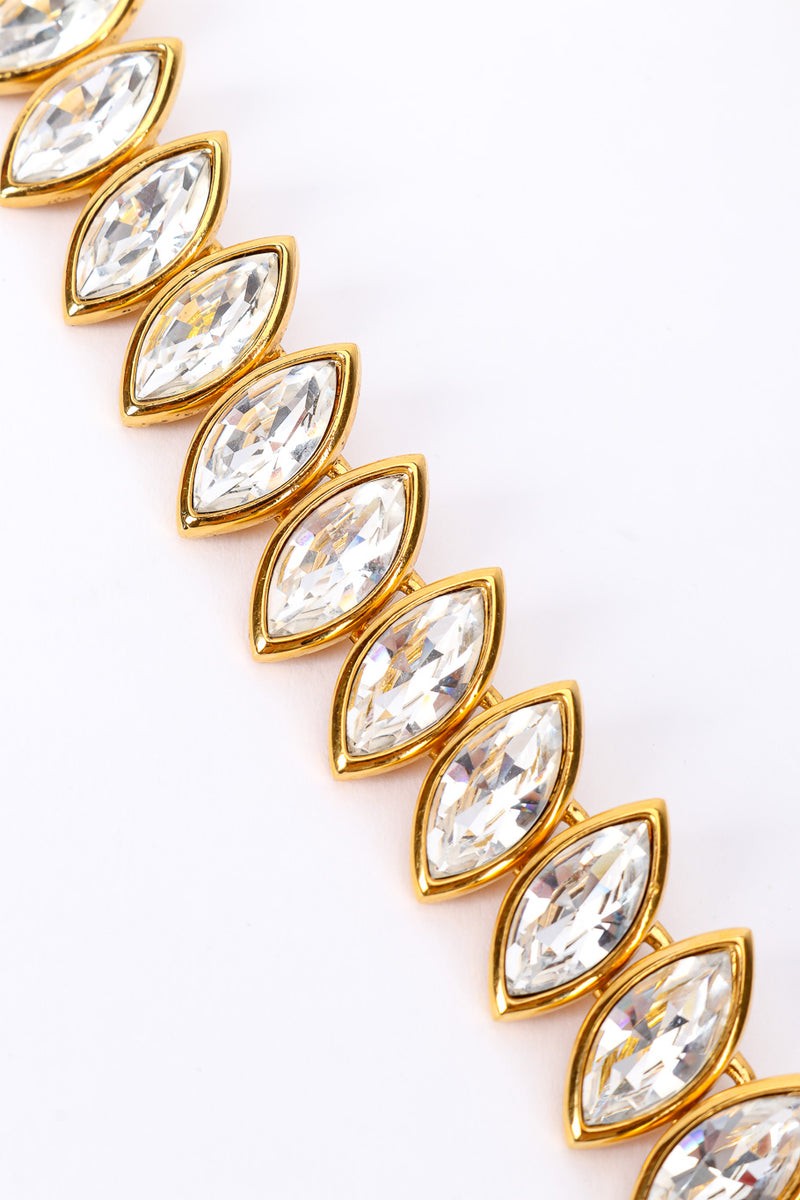Vintage Napier Crystal Marquise Collar Necklace crystal closeup @Recessla
