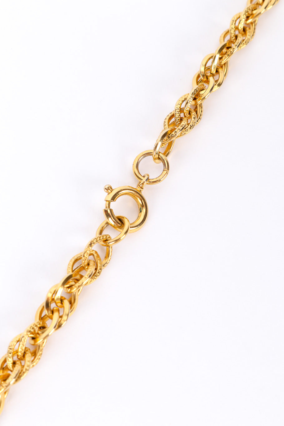 Vintage Tancer II Brutalist Lion Medallion Necklace spring clasp closeup @Recessla