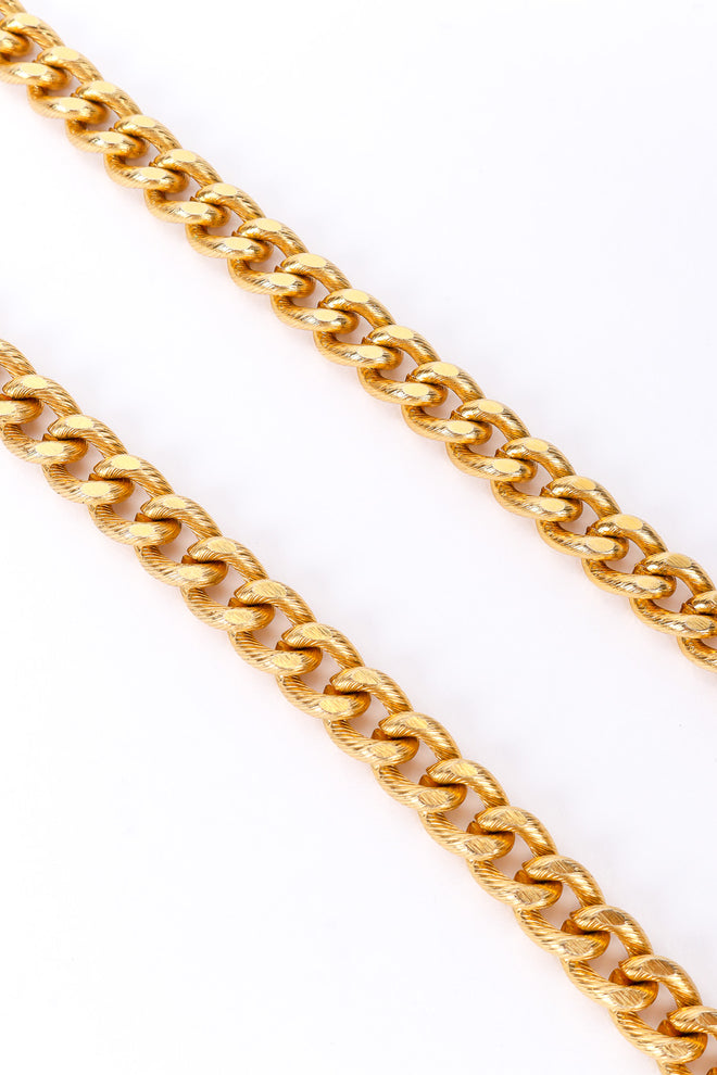 Vintage Luca Razza Lion Head Pendant Necklace chain closeup @Recessla