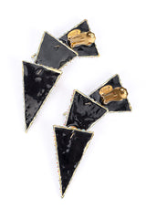 Spear drop earrings by Richard Kerr on white background backs @recessla