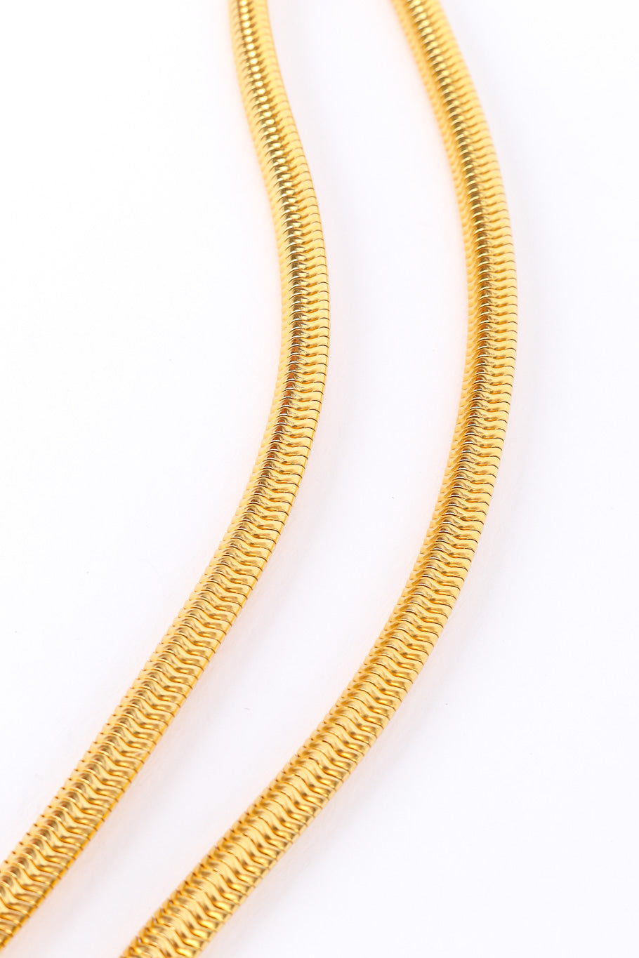 Vintage Pierre Cardin Revolving Charm Tablet Necklace snake chain closeup @Recessla