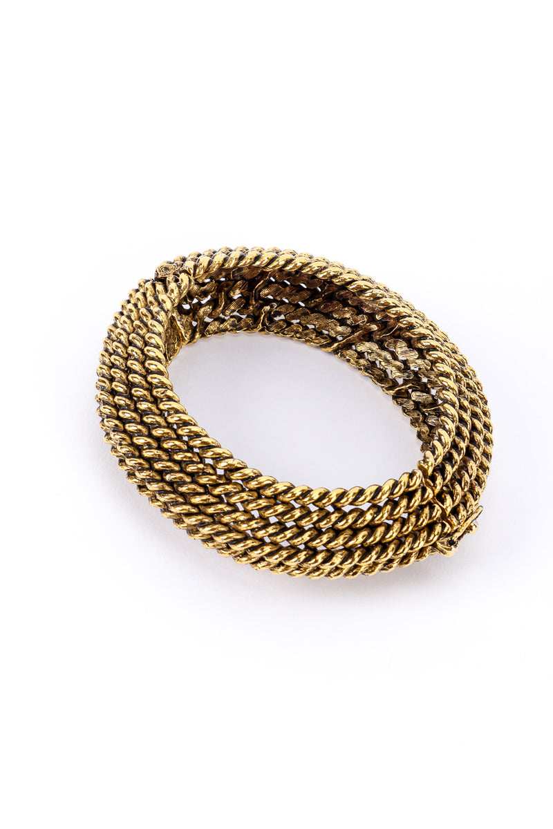 Cuff bracelet by Kenneth Jay Lane on white background centered @recessla