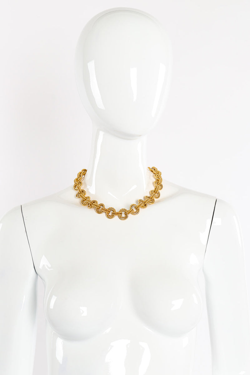 Vintage Givenchy Double Rope Chainlink Necklace on mannequin @Recessla