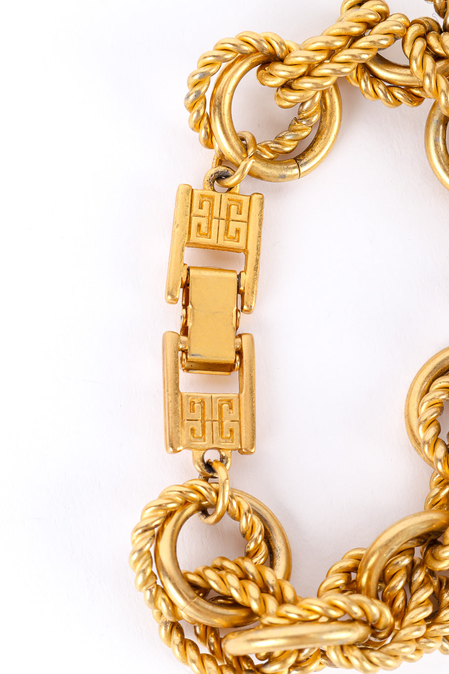 Vintage Givenchy Double Rope Chainlink Bracelet scuffing closeup @Recessla