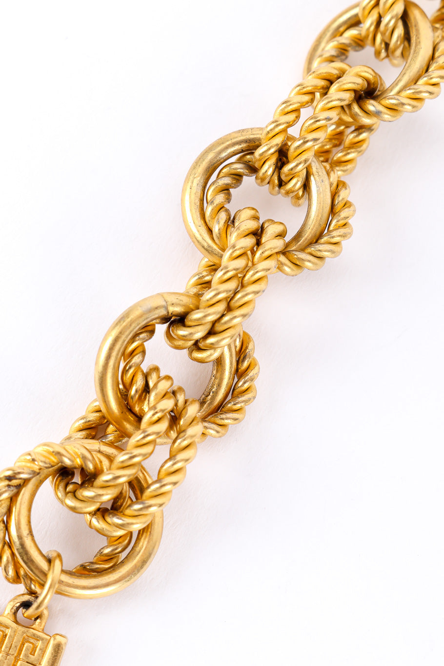Vintage Givenchy Double Rope Chainlink Bracelet link closeup @Recessla