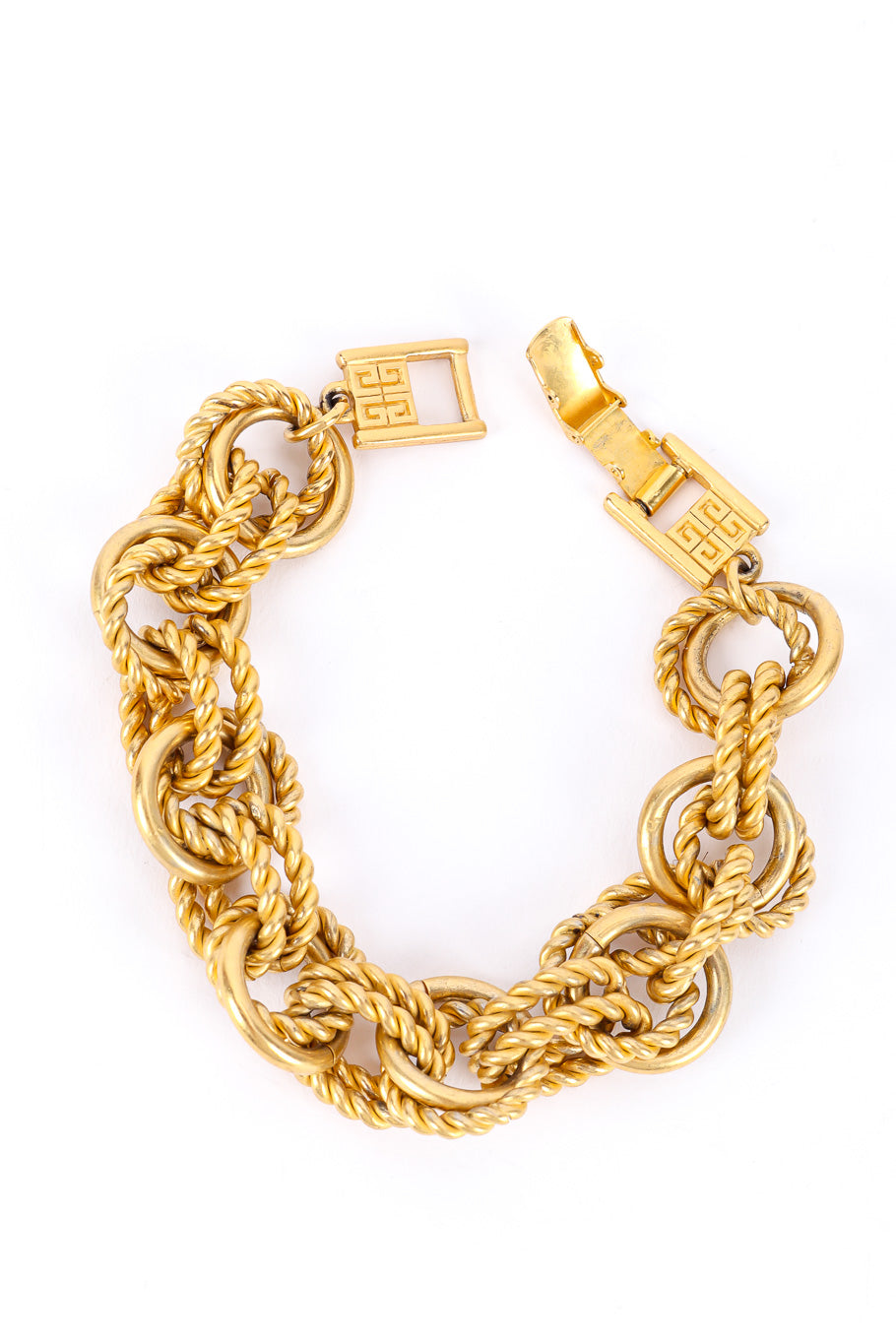 Vintage Givenchy Double Rope Chainlink Bracelet full view @Recessla 